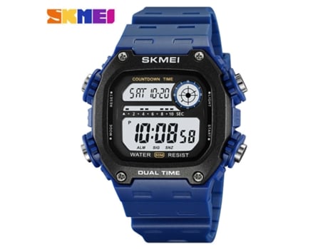 Reloj para Hombre Reloj Deportivo Digital LED Relojes de Pulsera Cronógrafo Impermeable Reloj Despertador-Azul LUUCOZK