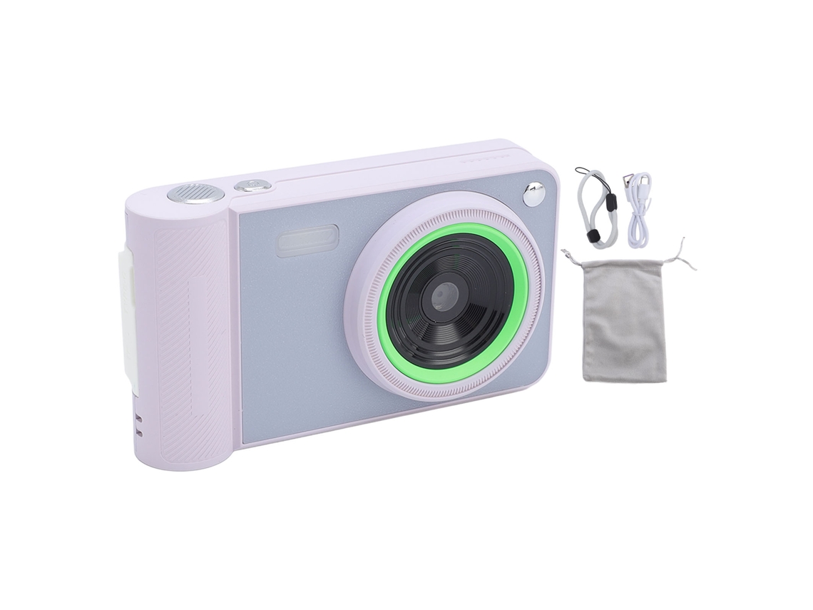 Câmera Digital 1080p Com Zoom 16x Tela 2.8 Polegadas Anti Shake Luz De Preenchimento Portátil Compacta Para Estudantes Roxo Claro