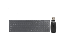 Combo De Teclado Y Ratón Inalámbricos Con Conexión Remota De 10 M Para Ios/windows/android - Negro
