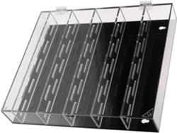 Colección De Cajas Transparentes. Vitrinas Prácticas Para Exhibición Y Almacenamiento.
