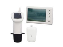 Sensor de nivel ultrasónico inalámbrico para tanque de agua con pantalla LED y alarma de nivel