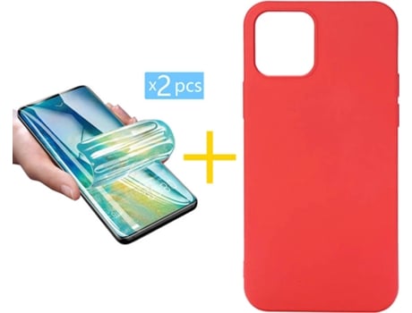 Carcasa + 2 Protectores de Pantalla para iPhone 11 Pro Max SKYHE Rojo