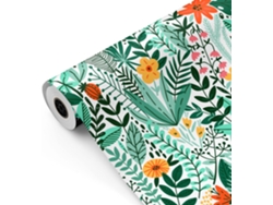 Rollo Papel Regalo Flores Primaveral 62cm X 80m Bobina Resistente Decoración Eventos - Fp Fiesta Paper