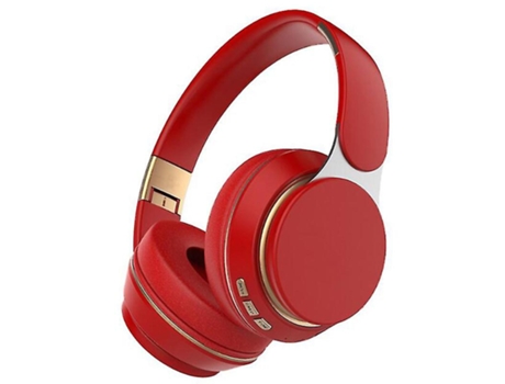 Auriculares Bluetooth Estéreo inalámbrico sobre oído rojo