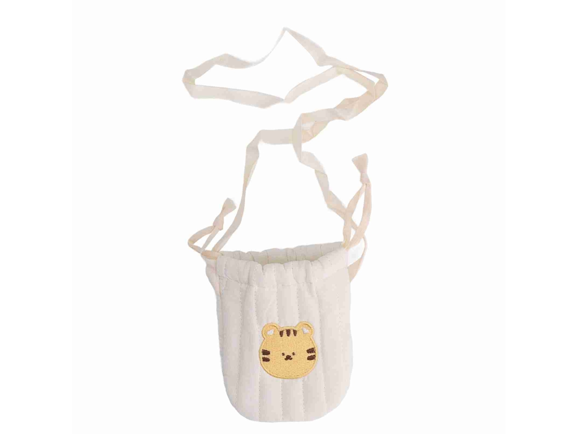 Bolso Pequeño Con Cordón Para Niña Con Bordado De Estampado De Leopardo. Bolso Para Fotografía.