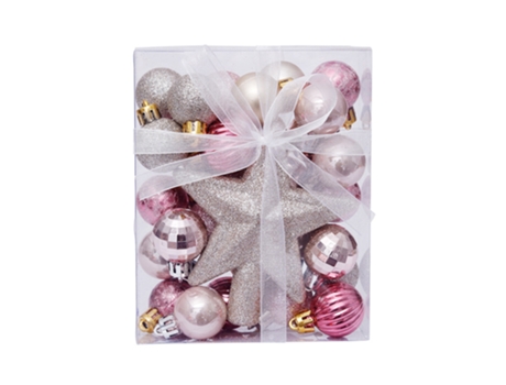 30 bolas de Navidad: decoración de bolas de árbol de Navidad inastillables para decoración de fiesta de Navidad, oro rosa rosa