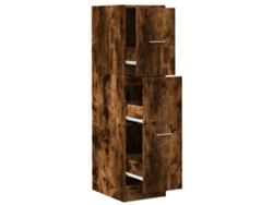 Maison Exclusive - Armario Botiquín Madera Ingeniería Roble Ahumado 30x41x118 Cm