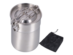 Taza De Café Para Exteriores De 1 Litro Con Asa Plegable Y Tapa Funcional Para Acampar Y Hacer Senderismo.