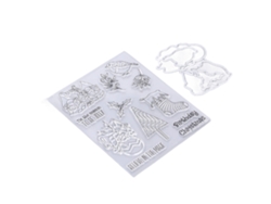 Sello Transparente Navideño Material Seguro Fácil De Usar Reutilizable Para Tarjetas Foto Y Sobres