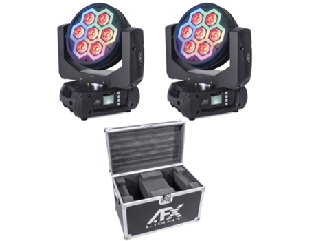 Afx Light Mala Transporte Dj com 2 Moving Heads Club-Kaledo