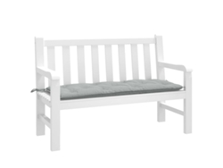 Cojín Para Banco De Jardín Tela Gris Claro Melange 120x50x7 Cm