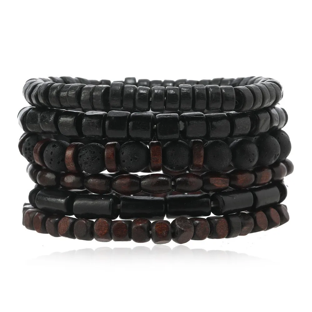 Pulsera de cuentas de madera, pulsera con cruz del Árbol de la Vida para yoga y meditación MDUG