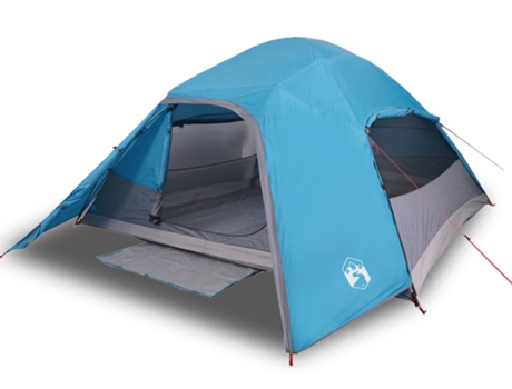Tienda de campaña iglú para 4 personas VIDAXL impermeable azul