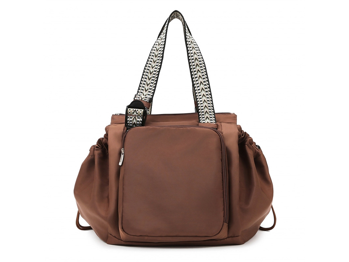 Elegante bolso de hombro de nailon, ideal para viajes, trabajo y escuela, color marrón HEXINYIGJLY