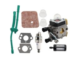 Kit de carburador para Stihl FS55 FS55R FS55RC FS38 KM55 HL45 KM55R, filtro de aire, kit de ralentí, kit de combustible, kit de bujías.