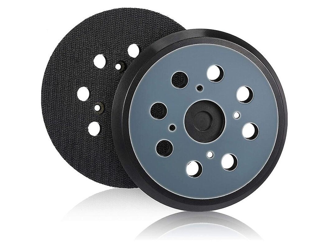 2 Fundas De Lija Orbital De Reemplazo 125mm Con Gancho Y Loop 8 Agujeros Para Lijadora Azul