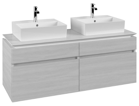 Mueble de tocador Villeroy &amp Boch Legato B669 1400x550x500mm 2 lavabos