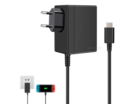 Cargador Ay-ay-slink00397-2 (Nintendo Switch - Negro)
