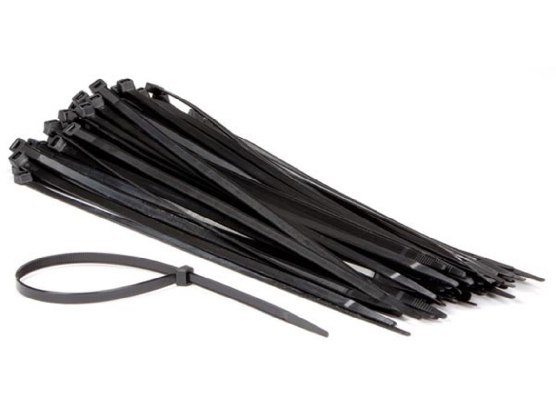 Juego de bridas para cables de nailon - 7,6 x 400 mm - Negro (100 piezas) VELLEMAN