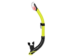 Tubo de snorkel seco: apto para snorkel, buceo, apnea y natación. Color marrón amarillento.
