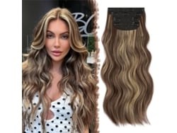 Juego de 4 extensiones de cabello con clip, 50 cm, fibra sintética, para mujer.