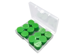 Auriculares de arcilla blanda para reducción de ruido, 12 unidades, color verde.