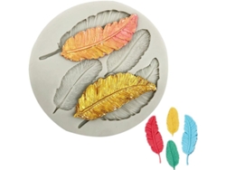 Molde De Silicona Plumas Para Chocolate Fondant Decoración Pasteles Diy Herramienta Hornear