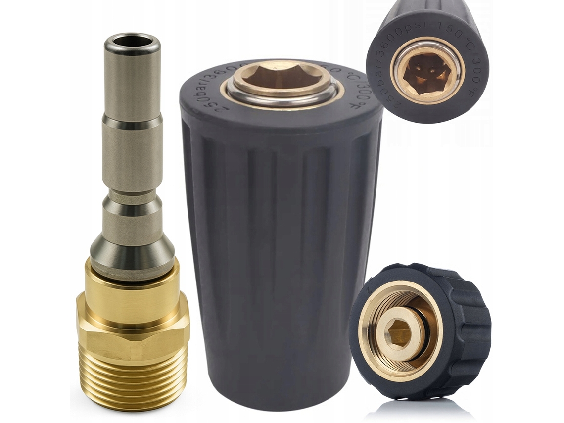 Kit de accesorios Quickset M22 – Conexiones rápidas D12 | 250 bar | Compatible con Karcher Hd/hds