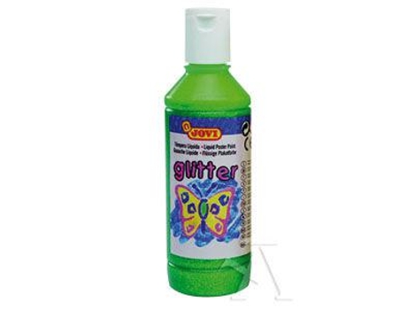 Bote Tempera Liquida Glitter Jovi 250Ml Verde