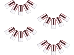 Juego De 20 Mini Frascos Roll-on De Vidrio Transparente De 1 Ml Con Tapas Rosas, Recargables.