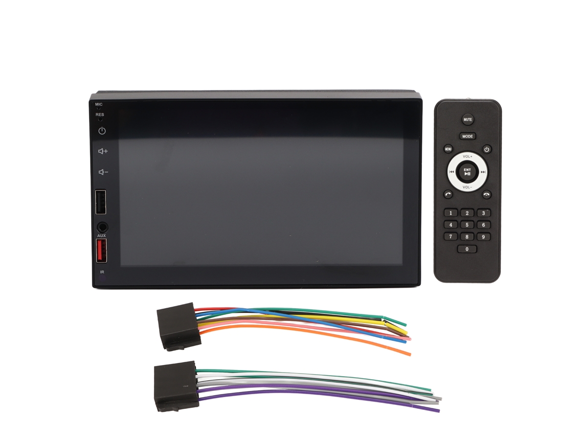 Reproductor estéreo para coche de 7 pulgadas, doble DIN, enlace de espejo, pantalla táctil multimedia, receptor de radio