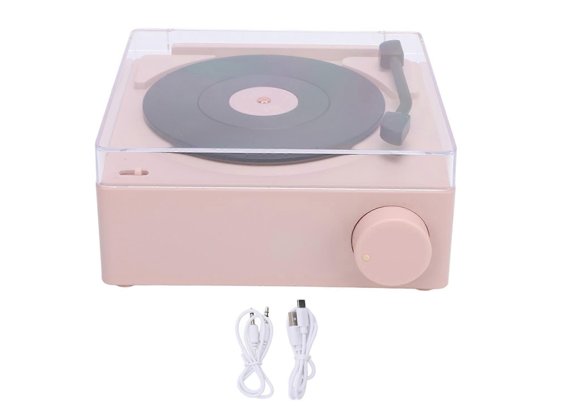 Altavoz tocadiscos Bluetooth ABS Hermoso altavoz tocadiscos inalámbrico portátil Reloj despertador para uso doméstico Yunzii