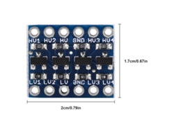 Módulo convertidor de nivel lógico bidireccional de 4 canales 2026as IIC I2C 5V 3.3V