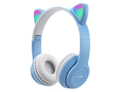 Auriculares Para Juegos Cat Ear Over-ear Auriculares Estéreo Bass Para Pc Phone (azul)