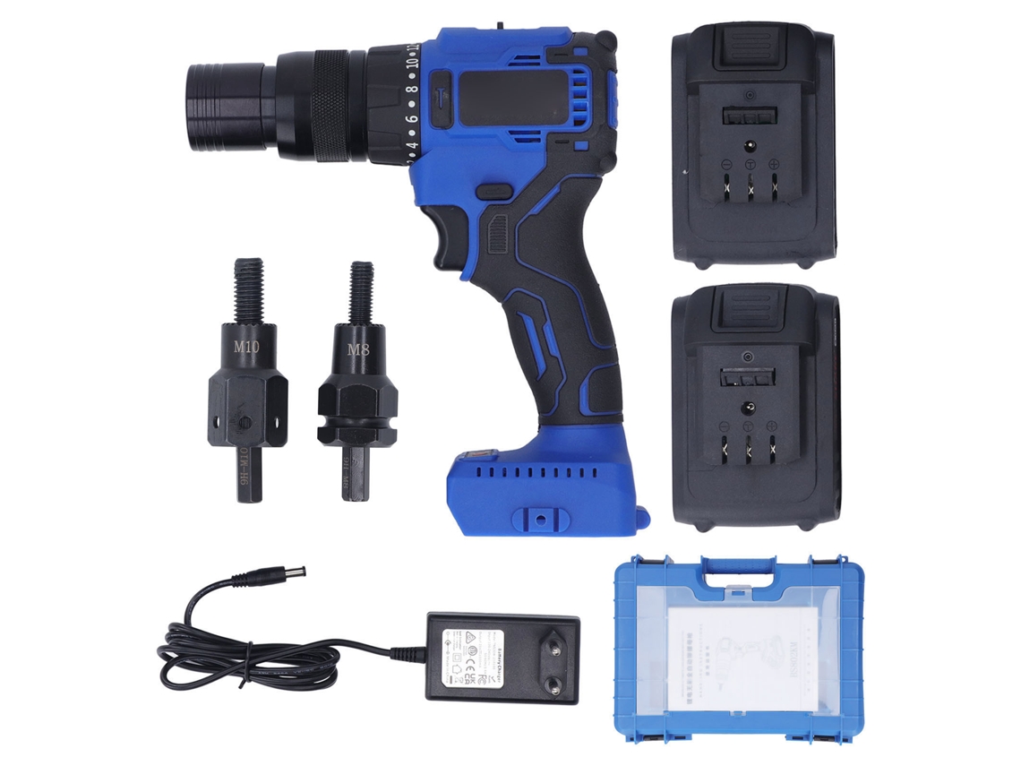 Kit de remachadora eléctrica (torsión automática ajustable, con LED)