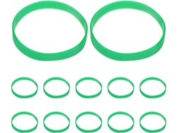 Muñequeras elásticas de silicona verde - Paquete de 100 - Muñequeras deportivas cómodas - SFUSHOS