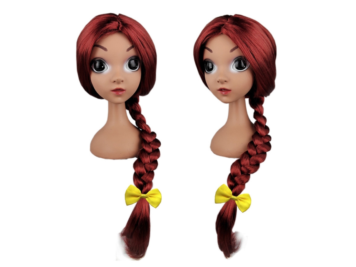 Peluca Sintética De Cosplay De Personajes De Dibujos Animados Para Mujer, Halloween, Fiestas, Carnaval, Uso Diario, 60 Cm