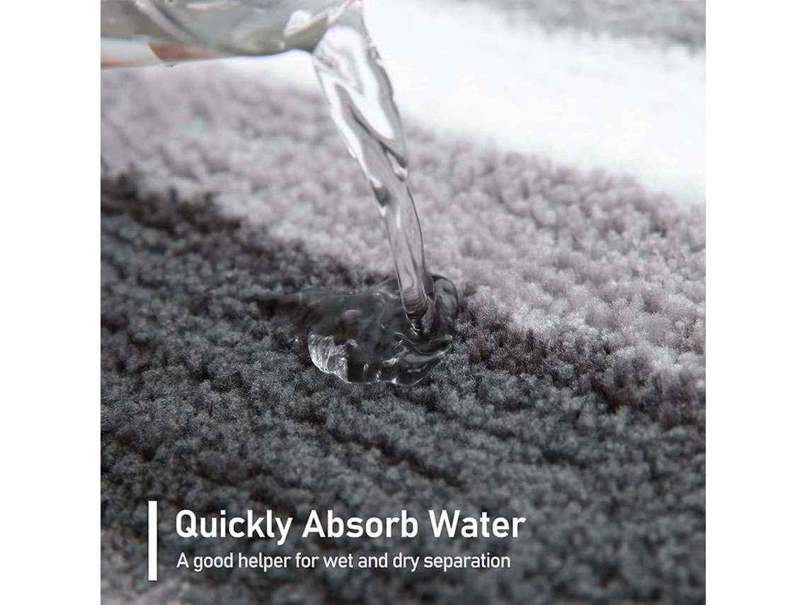 Alfombrilla De Baño Absorbente De Microfibra Suave Antiderrame, De Secado Rápido, Lavable A Máquina, 40x60cm, Gris.