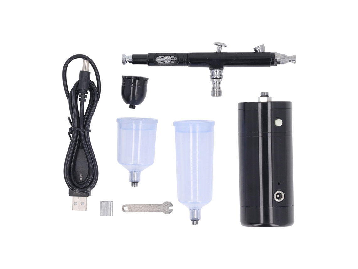 Kit De Aerógrafo Inalámbrico Recargable 17.4psi Para Pintura De Modelos Y Decoración De Pasteles