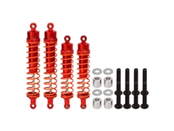 Ymsl 4 Piezas Amortiguadores De Suspensión Aluminio Para Traxxas Slash 1/10 Camión Corto Rc Rojo Hxl