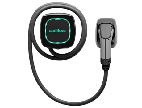 WALLBOX Negro Pulsar Plus 7 4Kw Cargador Tipo 2 Y Cable de 7 Metros