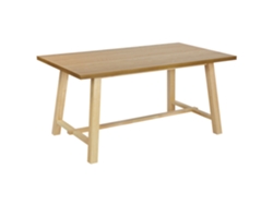 Mesa de comedor para 6 personas BELIANI Barnes de MDF Madera clara 90x160x76