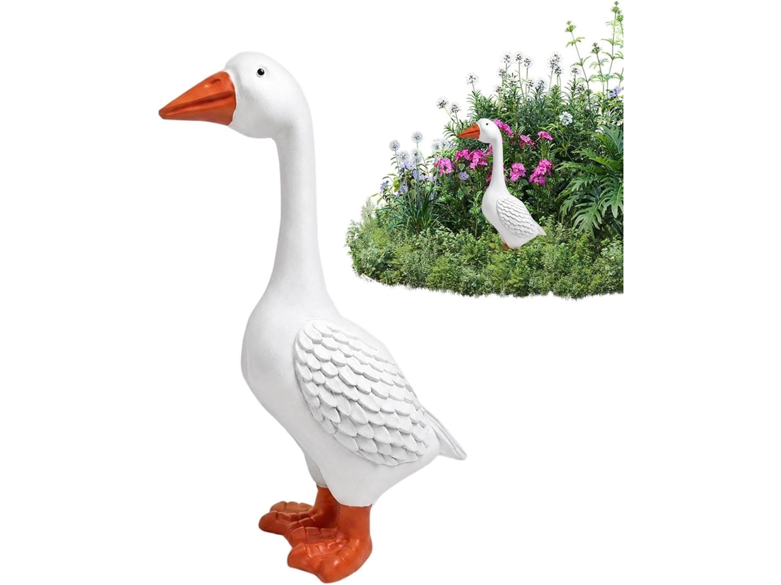 Figura Genérica De Ganso De Jardín - Figura De Animal Grande De Resina A La Intemperie Para Uso En Exteriores Escultura