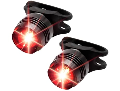 Luz trasera de bicicleta LED roja de 2 piezas, mini luces traseras de seguridad para bicicleta para monopatín, scooter para niños, soporte para MTB...