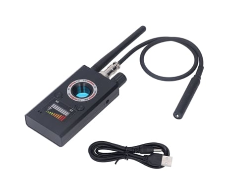 Detector de cámara Error Dispositivo de escáner de señal RF Buscador de dispositivo de escucha GPS para hotel de oficina (negro) CHRONUS