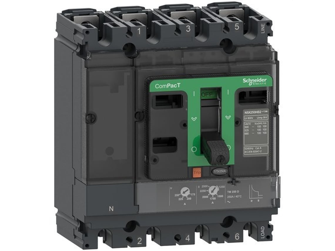 Interruptor automatico ComPacT NSX250F 36kA AC 4P4R 200A TMD SCHNEIDER ELECTRIC