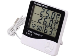 Termómetro digital para interiores y exteriores, temperatura y humedad, higrómetro HTC 2