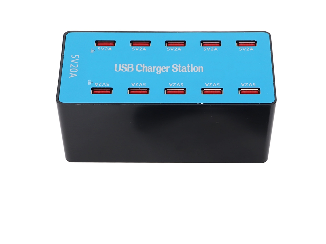 Estación De Carga Usb 10 Puertos Concentrador De Carga Rápida 100w