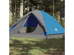 Tienda de campaña tipo domo impermeable azul para 6 personas
