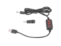 Cable Convertidor Elevador Usb Con Pantalla Digital De 5v A 12v 1a Para Cargador De Batería Externa